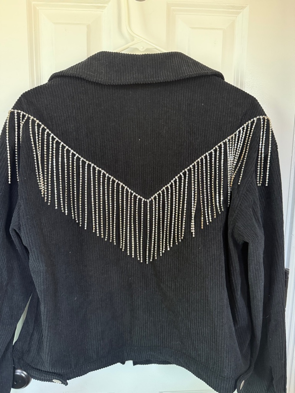 Savanna Jane Black Jacket with Silver Fringe